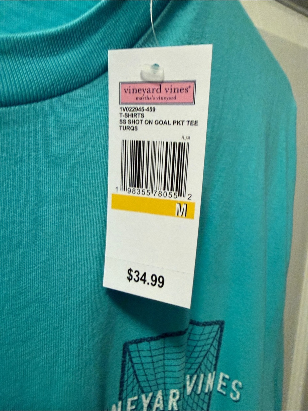 Vineyard Vines Turquoise Lacrosse Goalie Graphic Tee - Picture 3 of 3